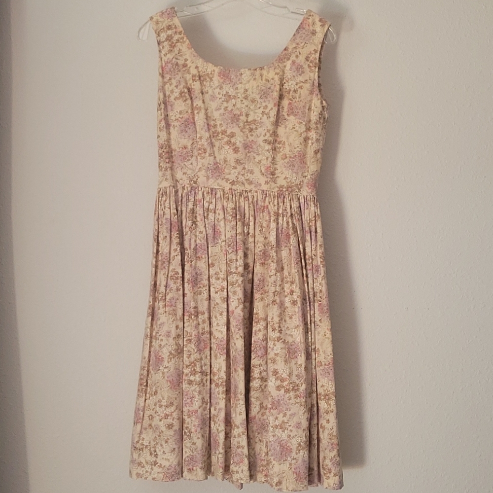 Vintage 50s Floral Day Dress Small - Picture 8 of 12